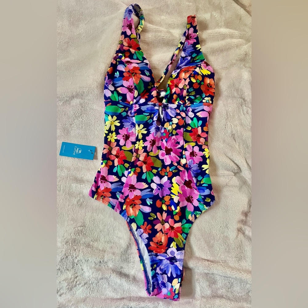 CUPSHE Women's One Piece floral Swimsuit - Size M